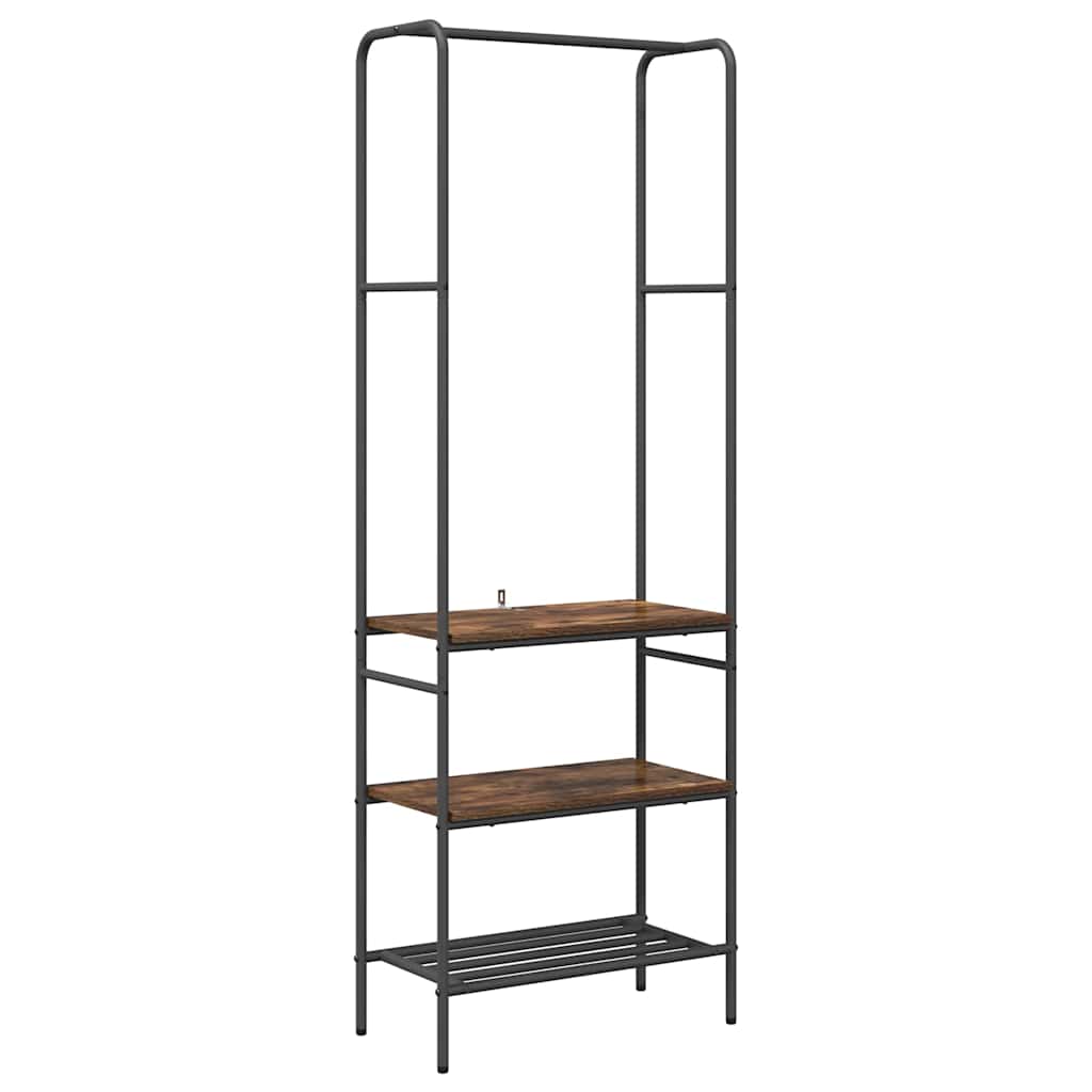 Clothes Rack with Shelves Other Smoked oak 60 x 30 x 171 cm