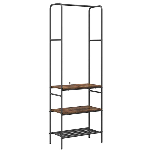 Clothes Rack with Shelves Other Smoked oak 60 x 30 x 171 cm