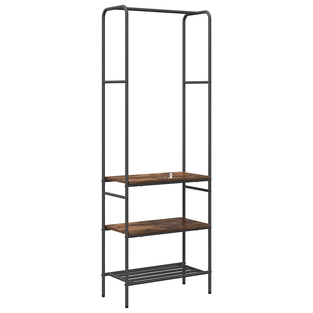 Clothes Rack with Shelves Other Smoked oak 60 x 30 x 171 cm