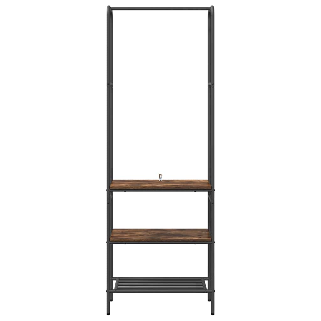 Clothes Rack with Shelves Other Smoked oak 60 x 30 x 171 cm