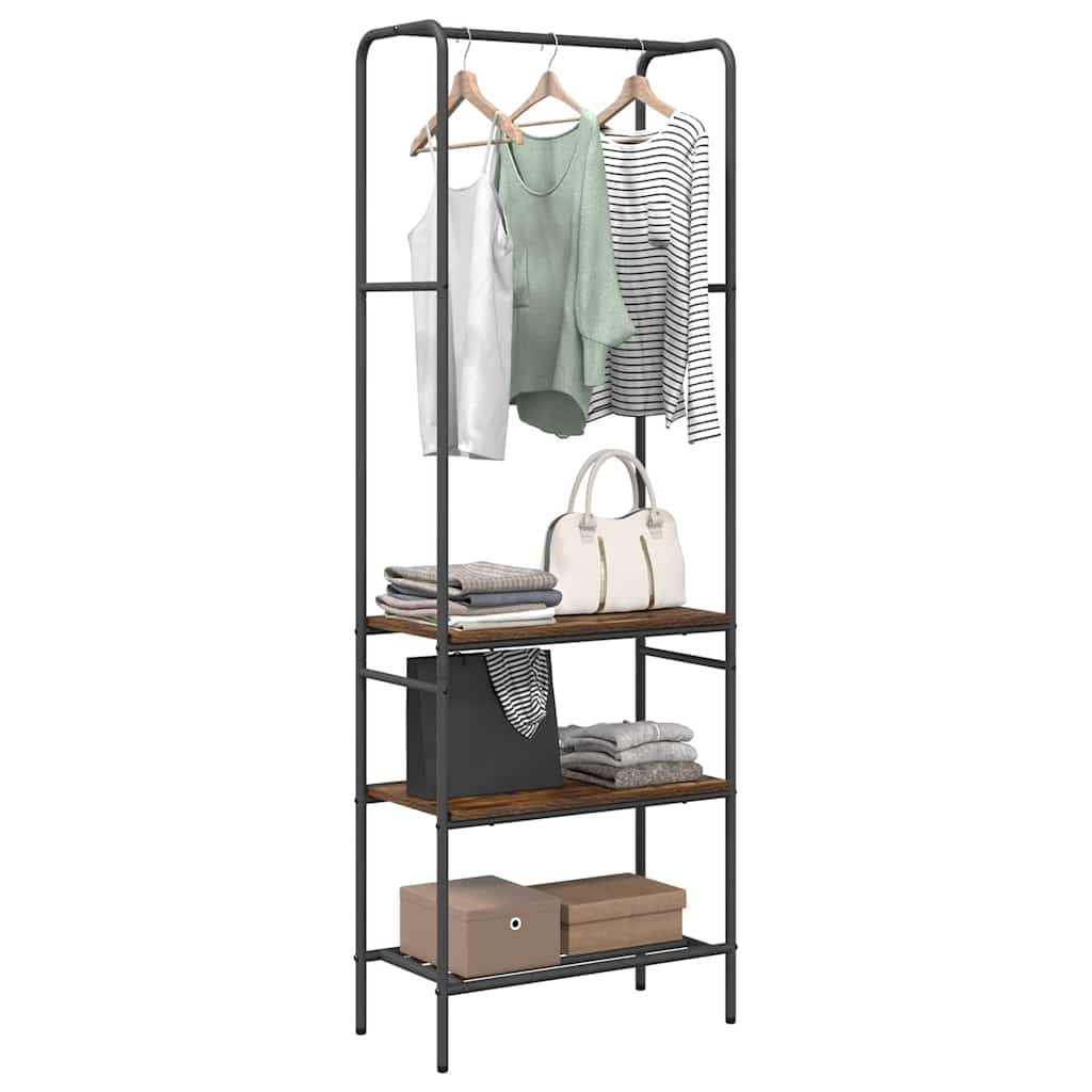 Clothes Rack with Shelves Other Smoked oak 60 x 30 x 171 cm