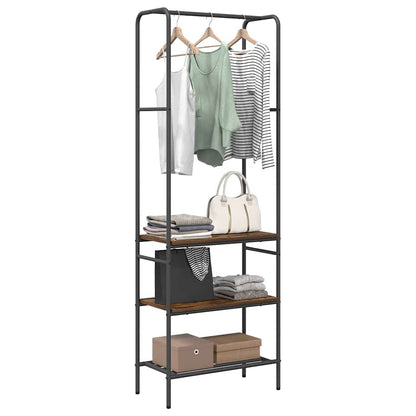 Clothes Rack with Shelves Other Smoked oak 60 x 30 x 171 cm