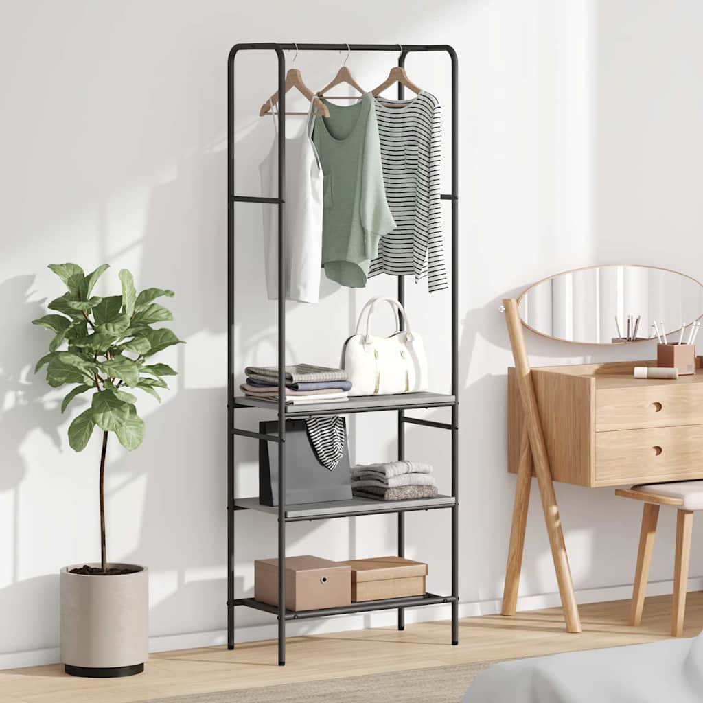 Clothes Rack with Shelves Other Grey sonoma 60 x 30 x 171 cm