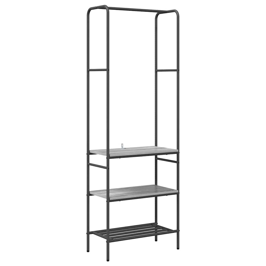 Clothes Rack with Shelves Other Grey sonoma 60 x 30 x 171 cm