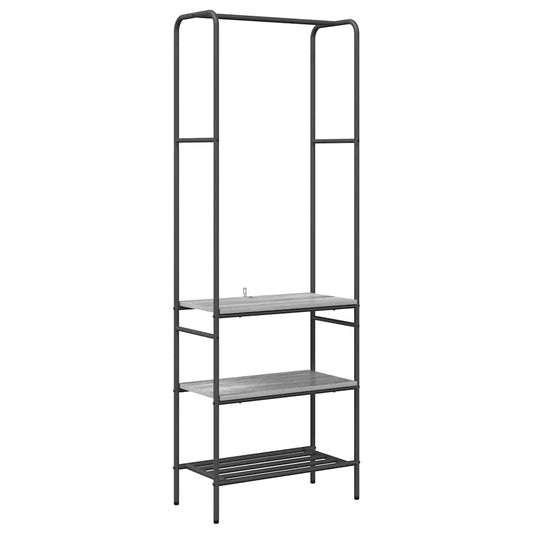 Clothes Rack with Shelves Other Grey sonoma 60 x 30 x 171 cm