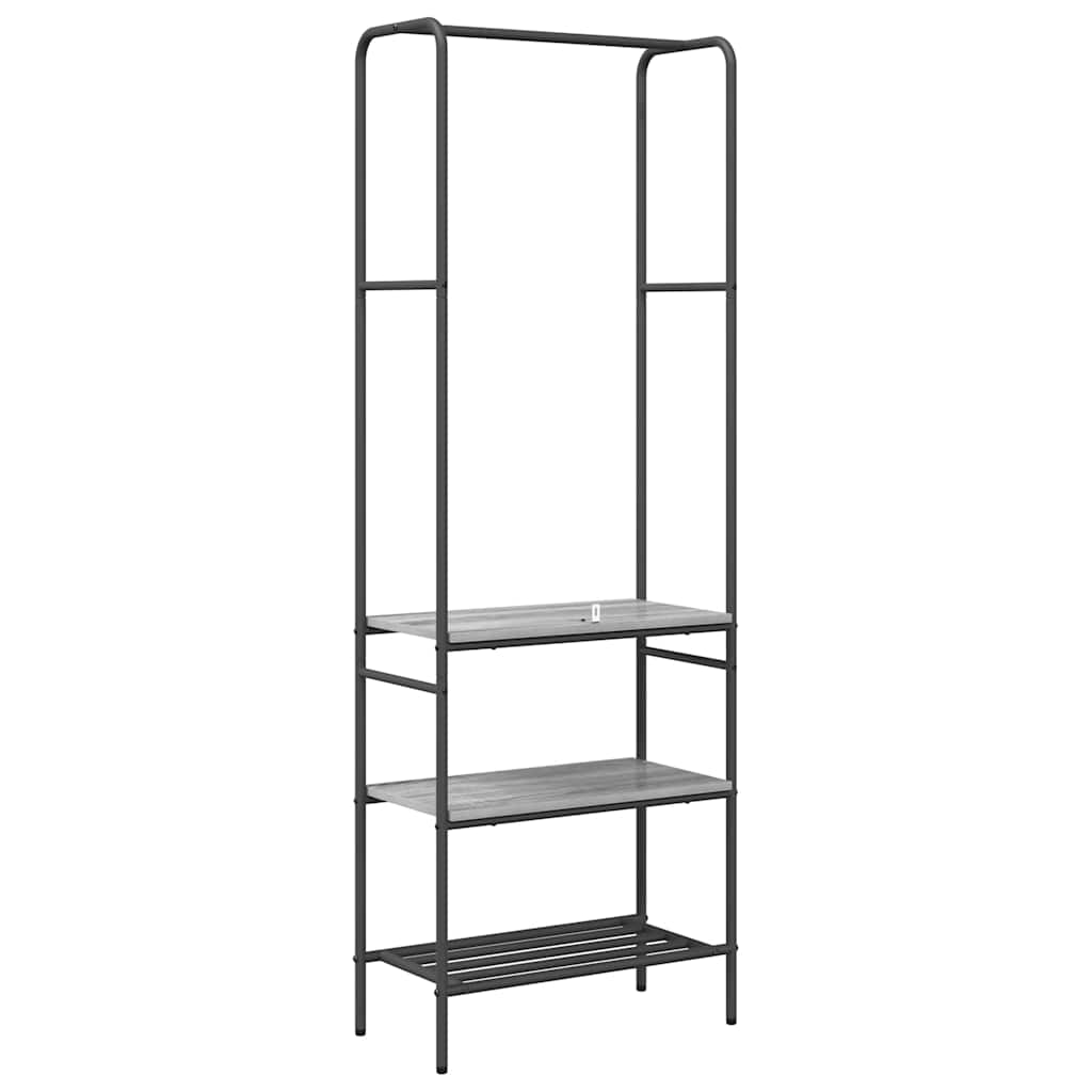 Clothes Rack with Shelves Other Grey sonoma 60 x 30 x 171 cm