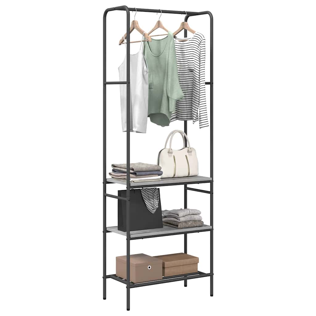 Clothes Rack with Shelves Other Grey sonoma 60 x 30 x 171 cm