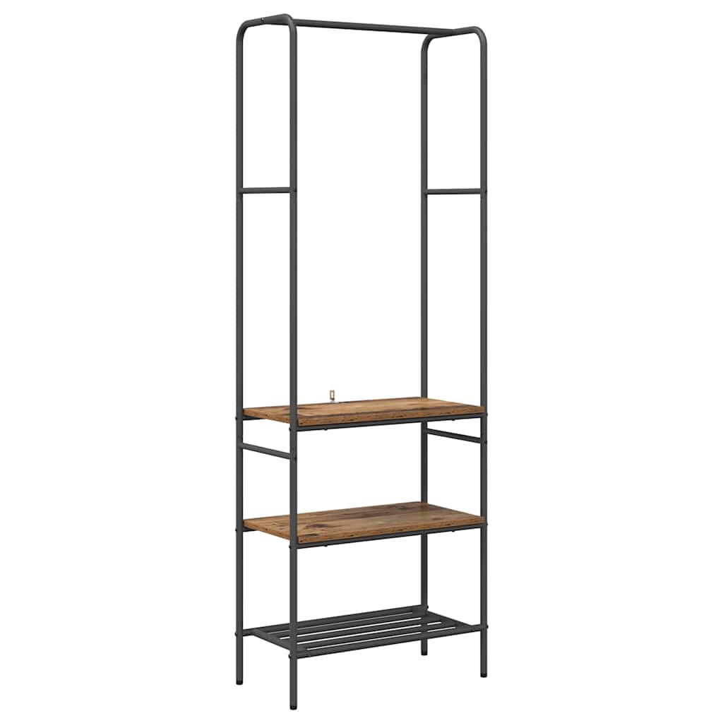 Clothes Rack with Shelves Other Old wood 60 x 30 x 171 cm
