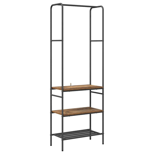 Clothes Rack with Shelves Other Old wood 60 x 30 x 171 cm