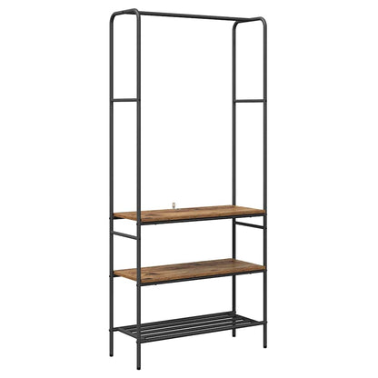 Clothes Rack with Shelves Old wood 77 x 30 x 171 cm