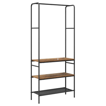 Clothes Rack with Shelves Old wood 77 x 30 x 171 cm