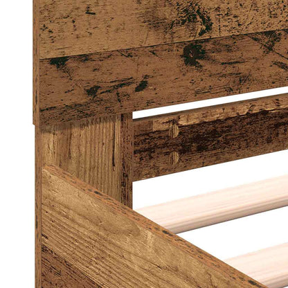 Bed Frame Old Wood 203 x 185 x 70 cm Engineered Wood