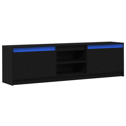 TV Units 2 pcs Black 180 x 34 x 50 cm Engineered wood