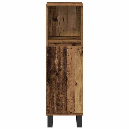 Bathroom Furniture Set with Shelf 3 pcs Brown Engineered Wood