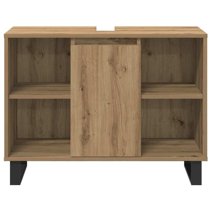 Bathroom Furniture Set 3 pcs Brown Engineered Wood