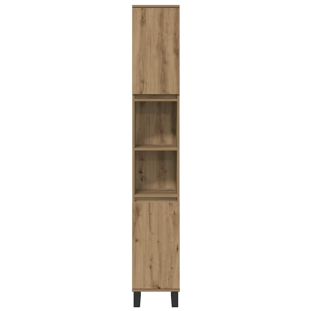 Bathroom Furniture Set 3 pcs Brown Engineered Wood
