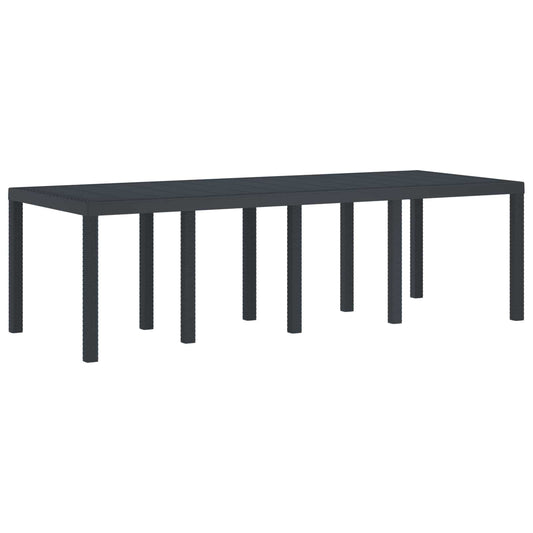 Garden Table Anthracite 250 x 100 x 73 cm Poly Rattan