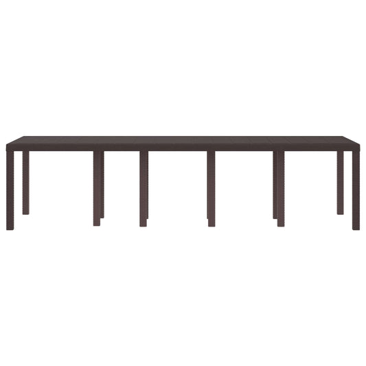 Garden Table Brown 300 x 100 x 73 cm Poly Rattan
