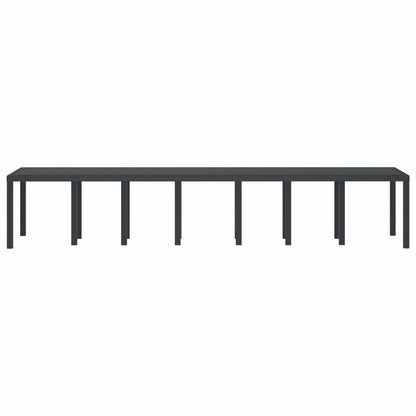 Garden Table Anthracite 400 x 100 x 73 cm Poly Rattan