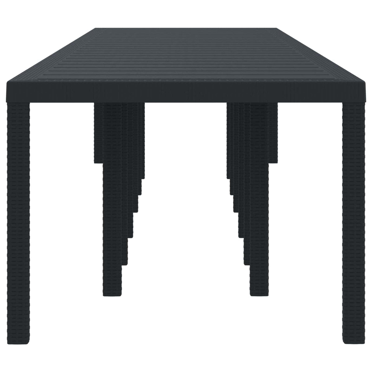 Garden Table Anthracite 400 x 100 x 73 cm Poly Rattan