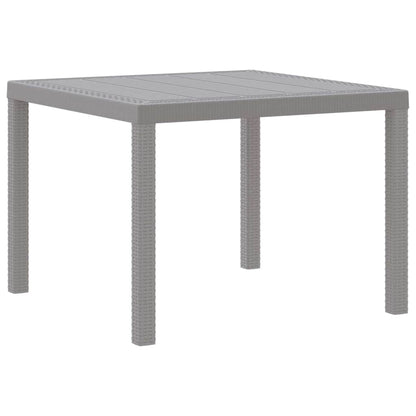 Garden Dining Set 5 pcs Light Grey Polypropylene