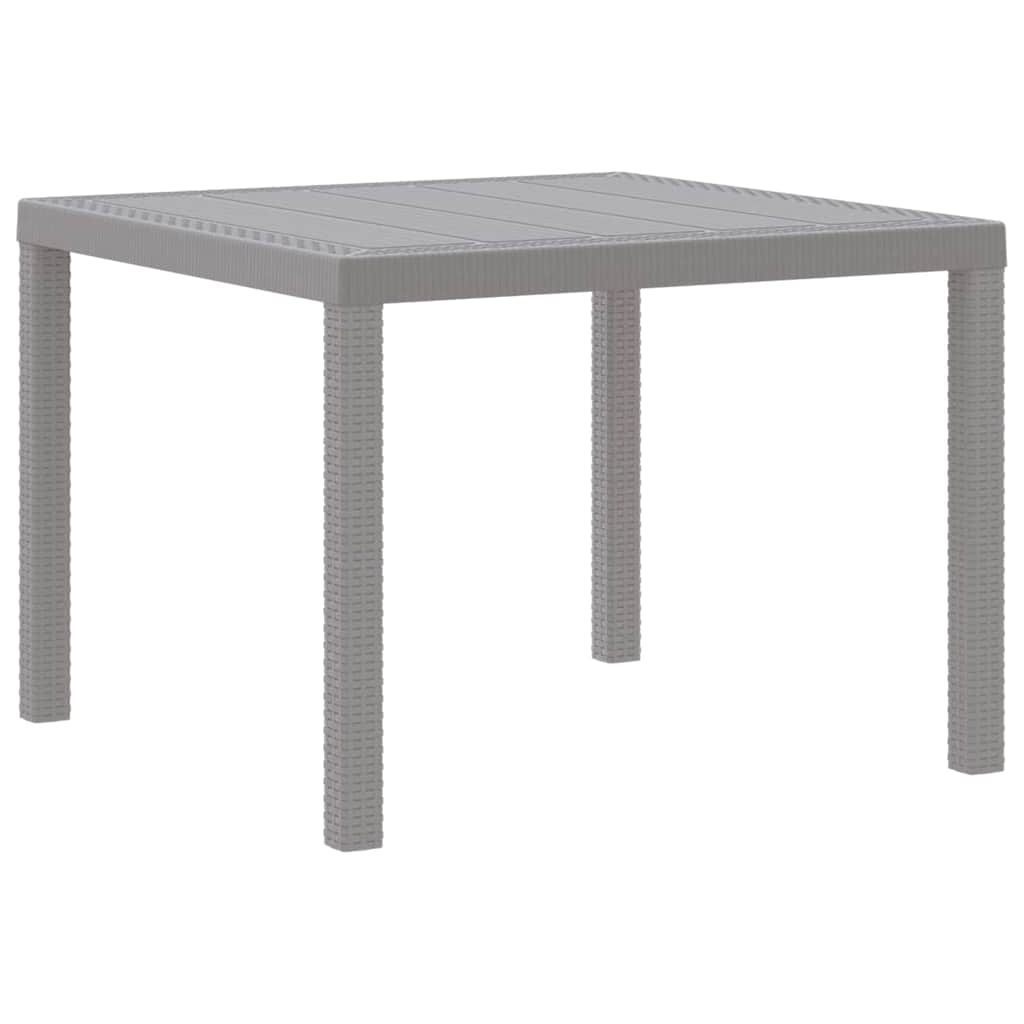 Garden Dining Set 5 pcs Light Grey Polypropylene