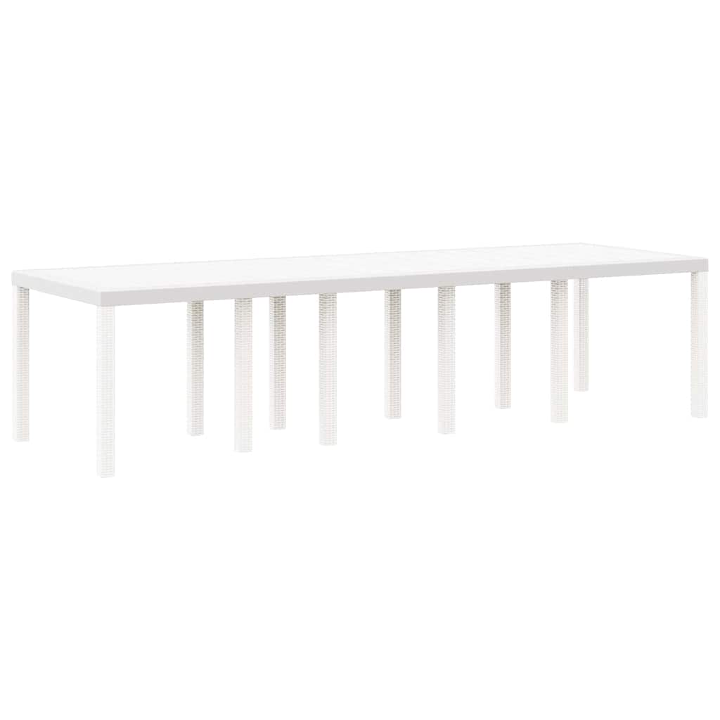Garden Dining Set 13 pcs White and Light grey