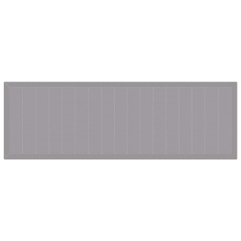 Garden Dining Set 13 pcs Light grey Poly rattan