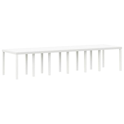 Garden Dining Set 15 pcs White Polt rattan