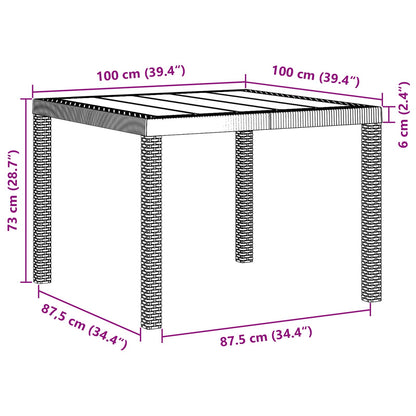 Garden Dining Set 3 pcs Anthracite Polypropylene