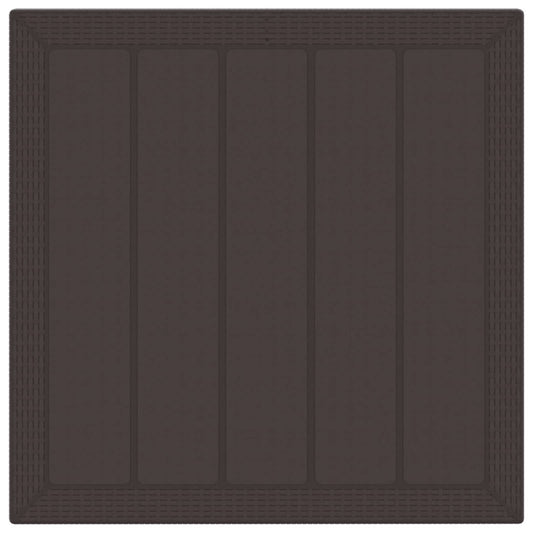 Garden Dining Set 3 pcs Brown Polypropylene