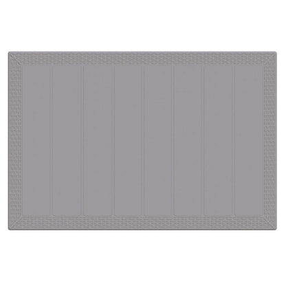 Garden Dining Set 5 pcs Light Grey Polt rattan