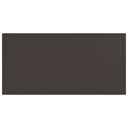 Garden Dining Set 7 pcs Brown Polypropylene
