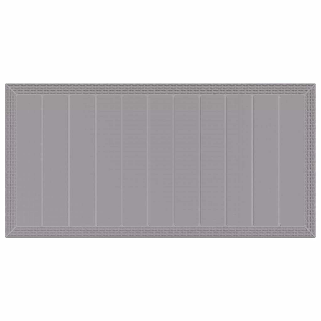 Garden Dining Set 7 pcs Light Grey Polypropylene