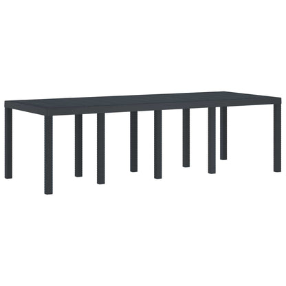 Garden Dining Set 9 pcs Anthracite Polypropylene