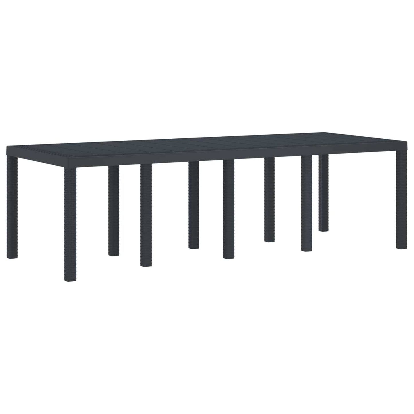 Garden Dining Set 9 pcs Anthracite Polypropylene