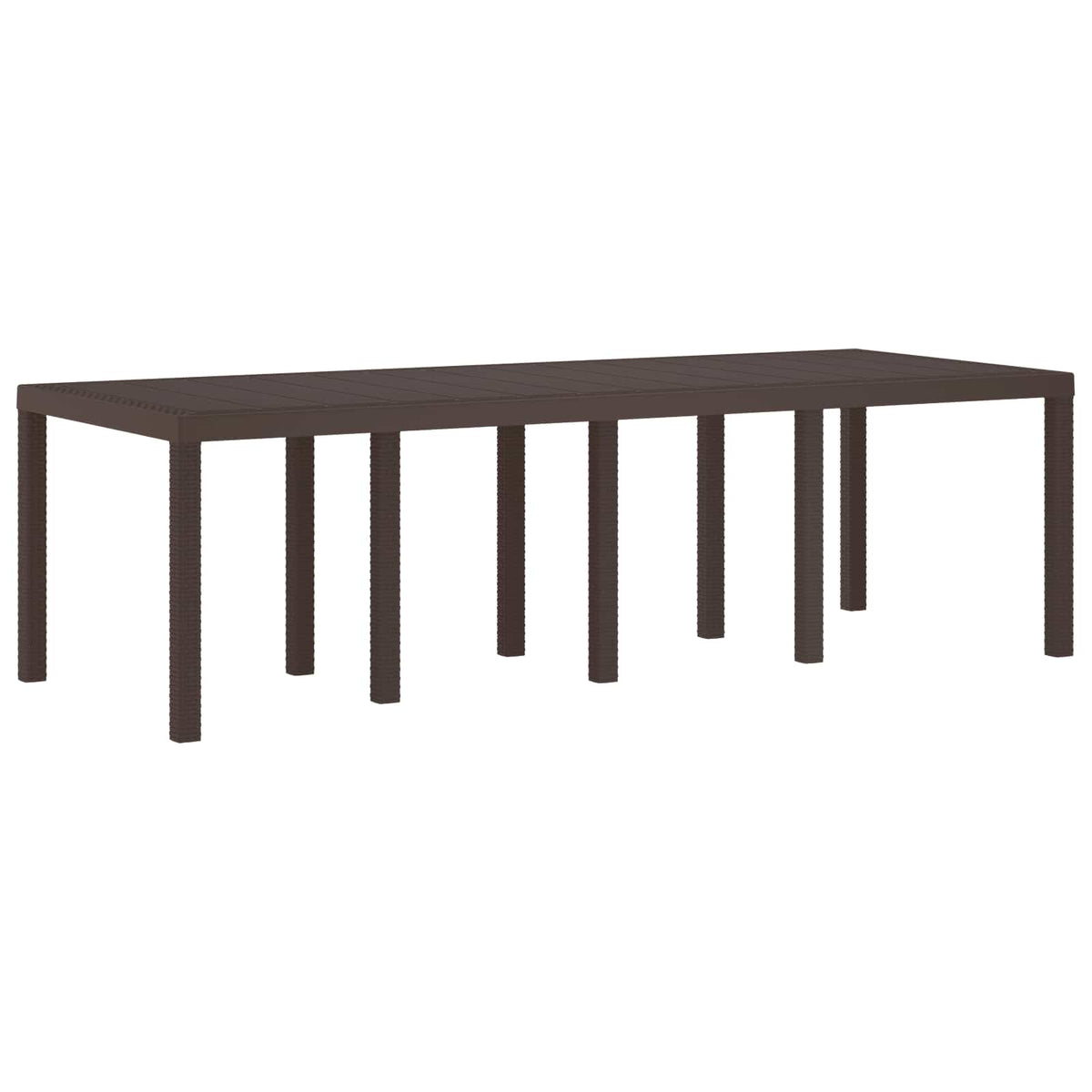Garden Dining Set 9 pcs Brown Polypropylene