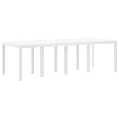 Garden Dining Set 9 pcs White Polypropylene
