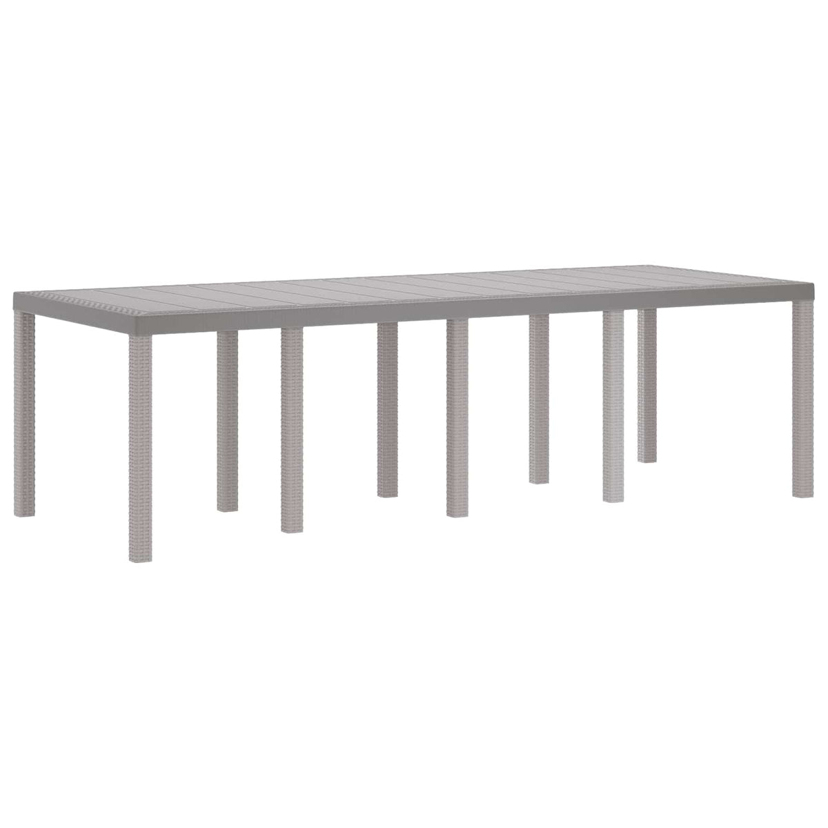 Garden Dining Set 9 pcs Light Grey Polypropylene