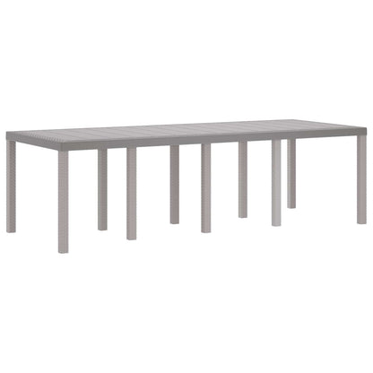 Garden Dining Set 9 pcs Light Grey Polypropylene