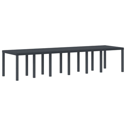Garden Dining Set 13 pcs Anthracite Polt rattan