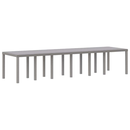 Garden Dining Set 13 pcs Light Grey Polt rattan