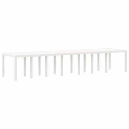 Garden Dining Set with Cushions 15 pcs White PP
