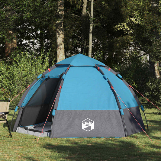 Instant Tent with Rainfly 4-Person Quick-Release 4-Person Blue