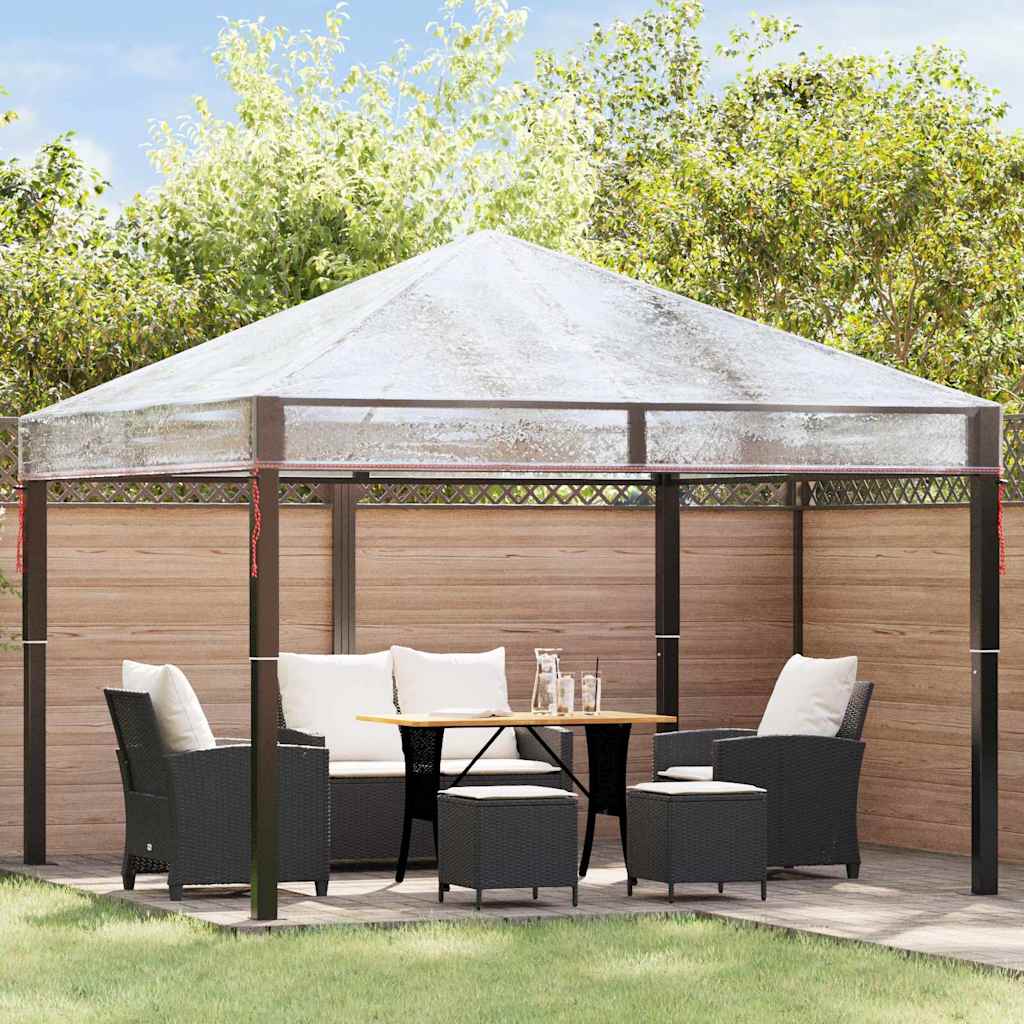 Gazebo Cover Replacement Transparent 300 x 300 x 26 cm PVC
