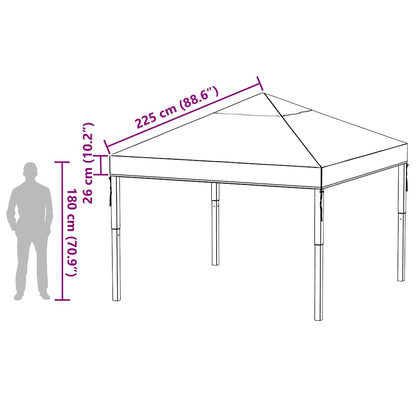 Gazebo Cover Replacement 300 x 300 x 26 cm Transparent PVC