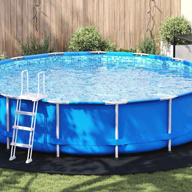 Pool Ground Sheet Folding Black Ø 610 cm Non-woven fabric