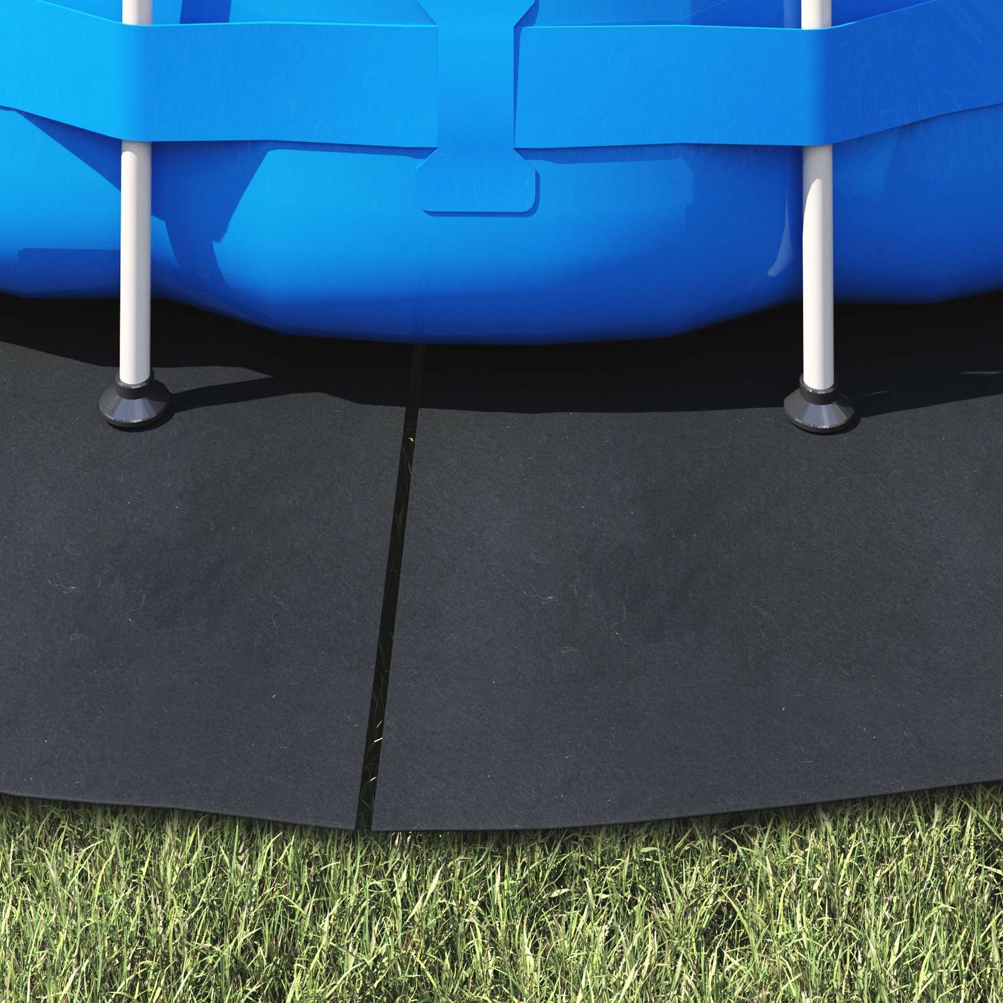 Pool Ground Sheet Folding Black Ø 244 cm Non-woven Fabric