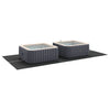Pool Ground Sheet Folding Black 500 x 250 cm Non-woven fabric
