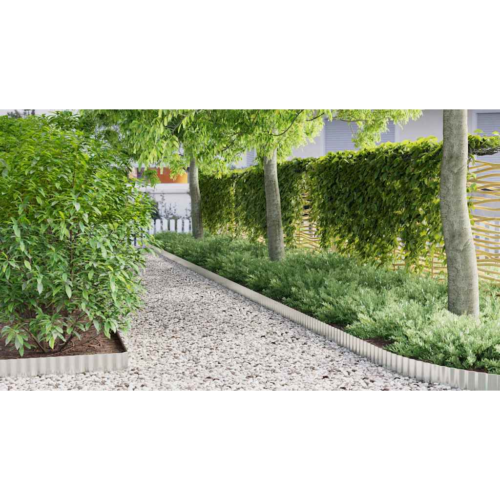 Lawn Edge Silver 1000 x 15 x 0.03 cm Galvanized Steel